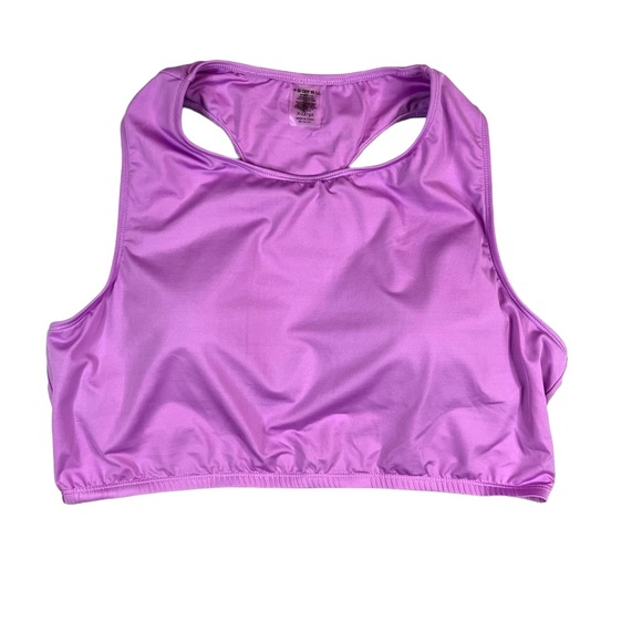 Soybu NWT XL Curacoa Scuba Crop Racerback Swim Top Hydrangea New - Picture 5 of 9